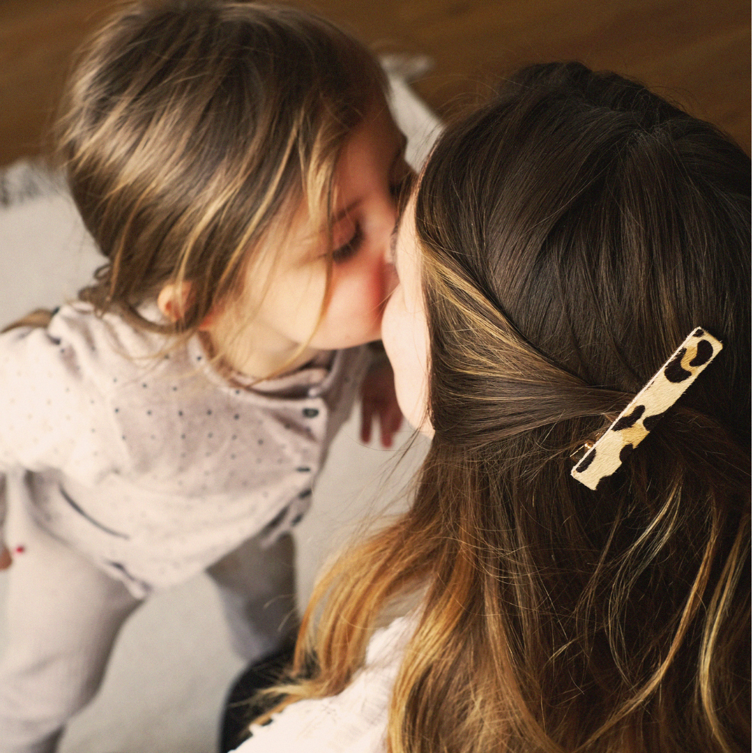 Damen-Haarspange mit Leopardenmuster