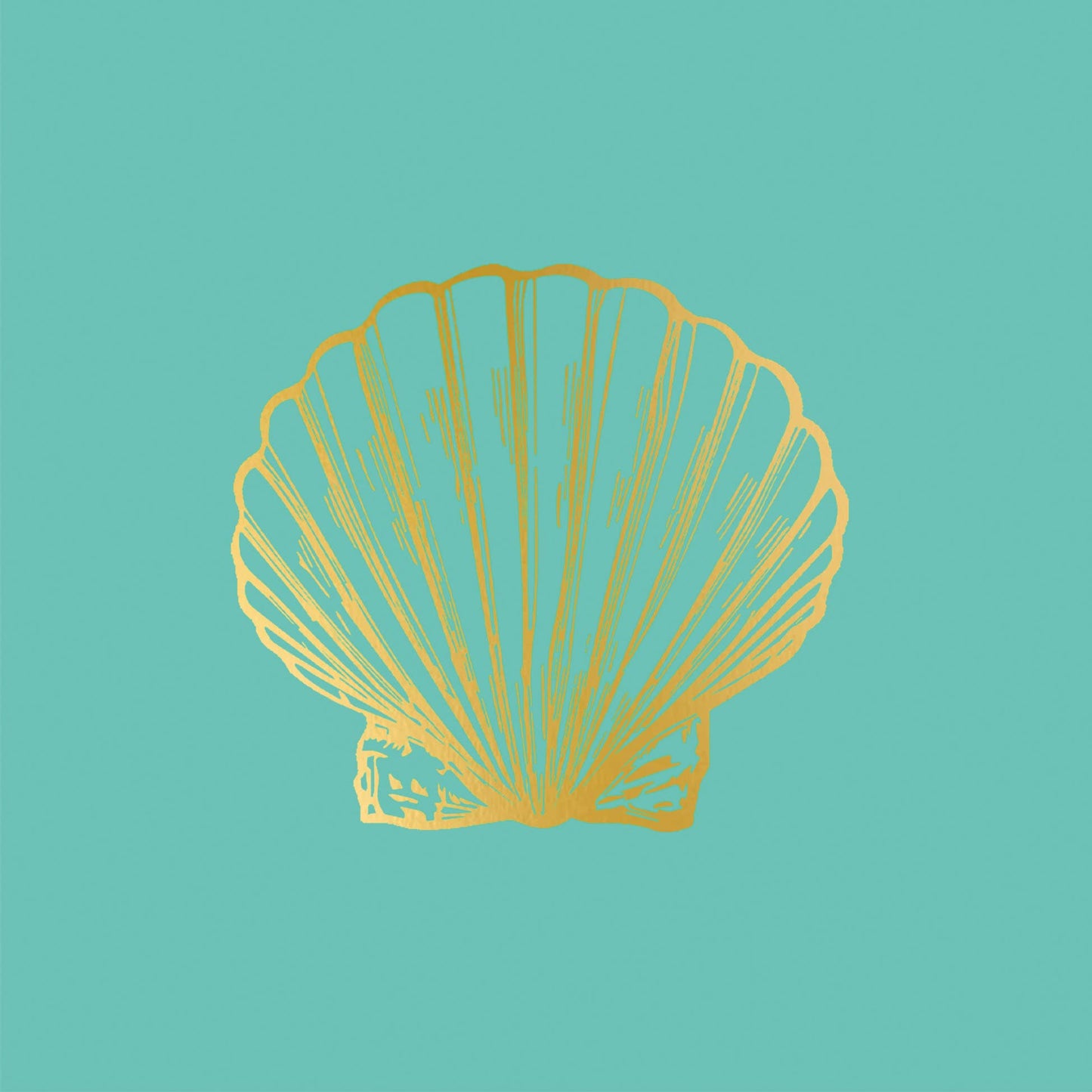 Golden Shell Aqua Napkin 33X33