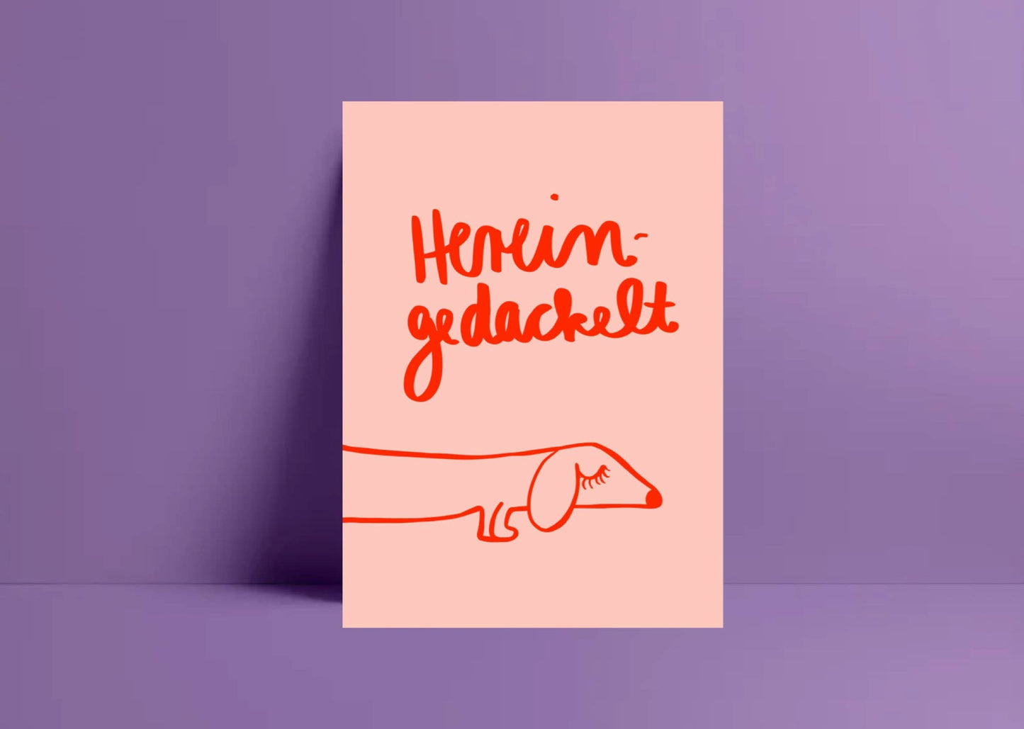 * Hereingedackelt * Postkarte