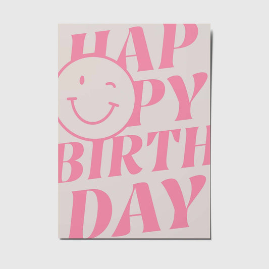 Happy birthday - A6 Postkarte