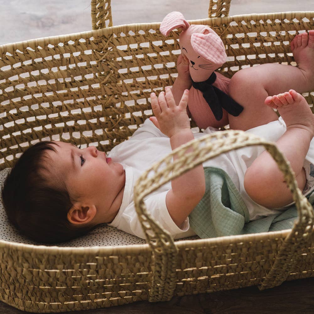 RATONCITO BIO Rasselpuppe aus Bio-Baumwolle für Babys