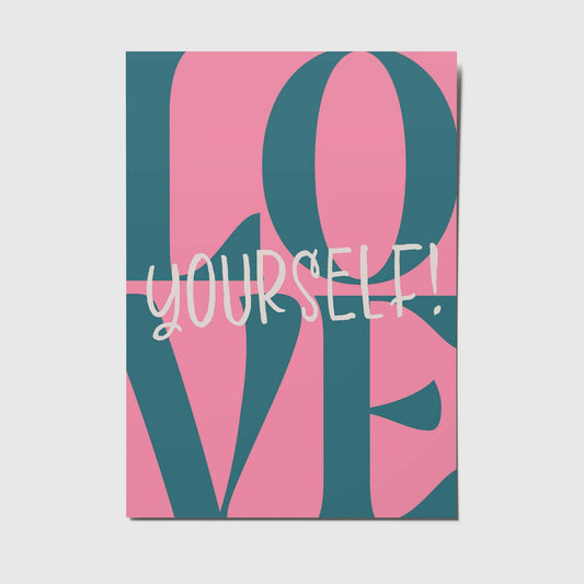 Love yourself - A6 Postkarte