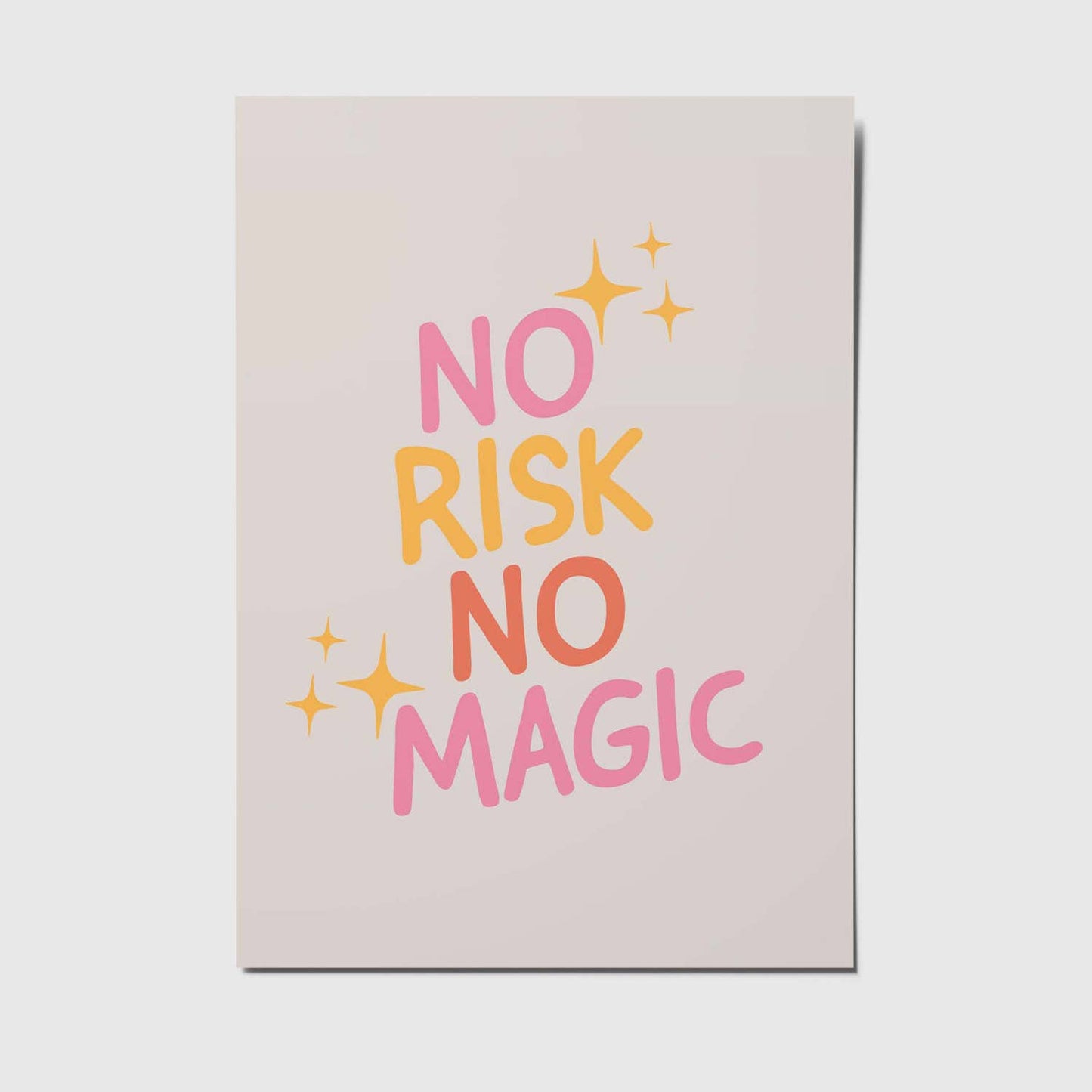 No risk no magic - A6 Postkarte 