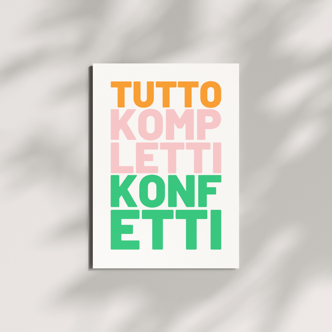 Postkarte - TUTTO KOMPLETTI KONFETTI