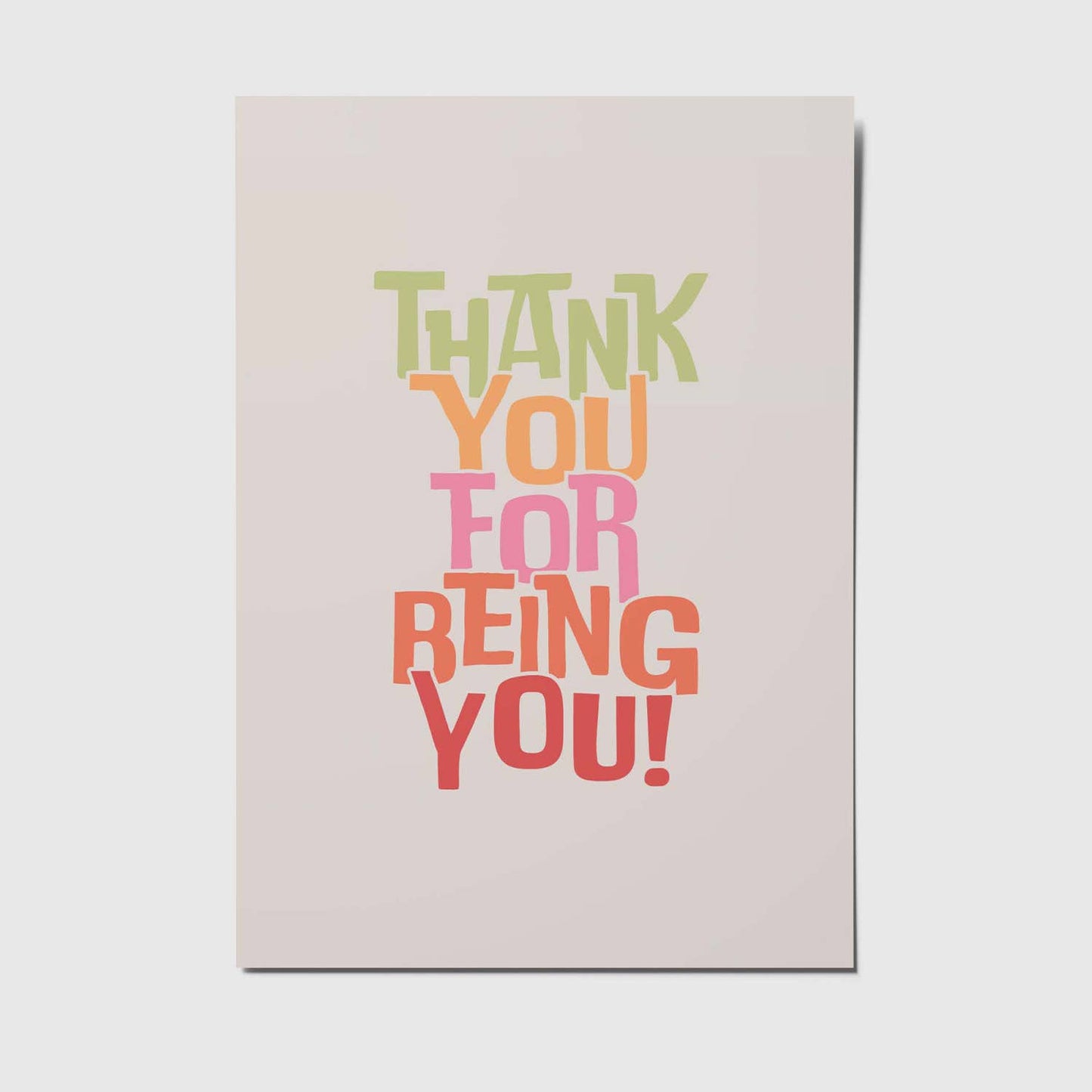 Thank you for being you - A6 Postkarte 