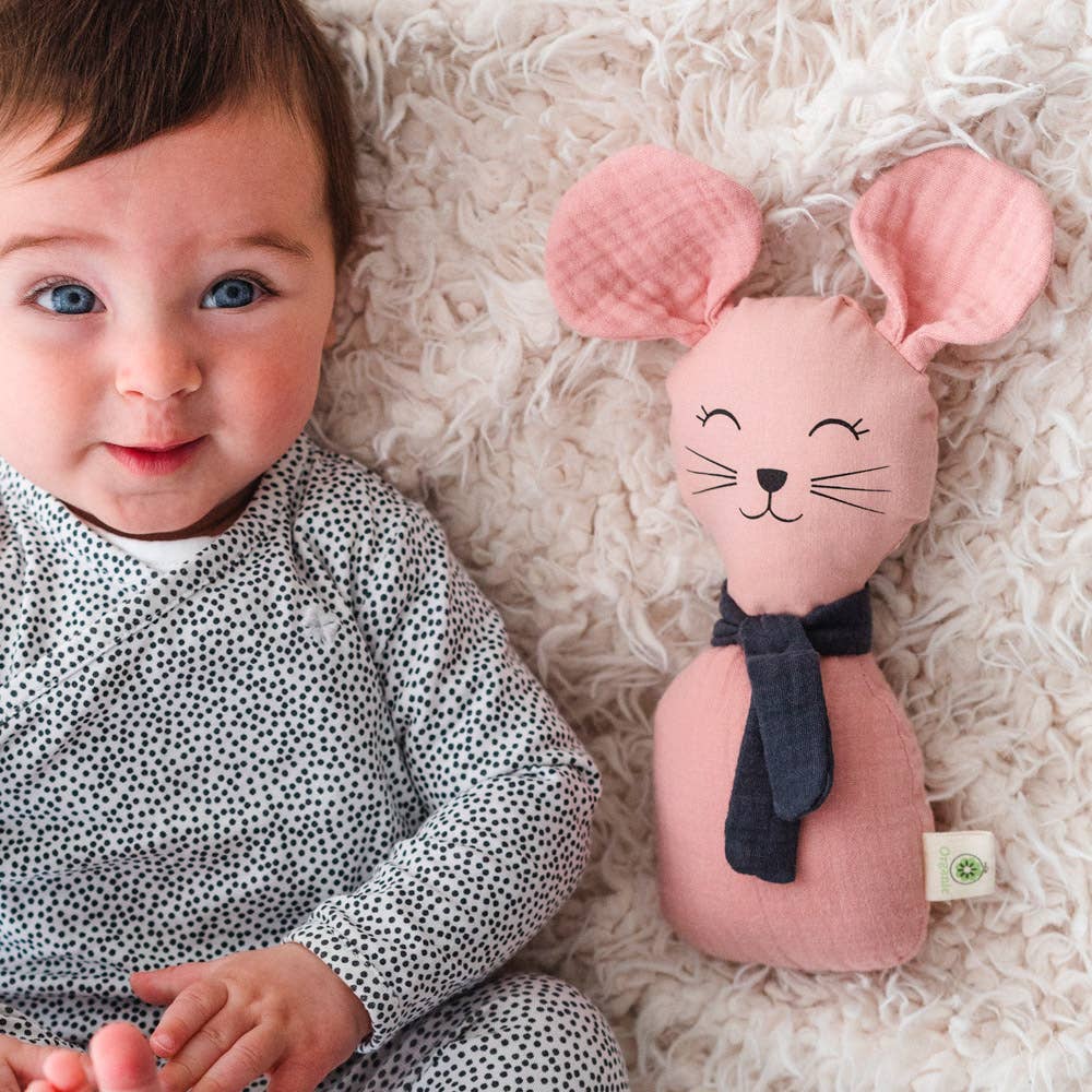 RATONCITO BIO Rasselpuppe aus Bio-Baumwolle für Babys