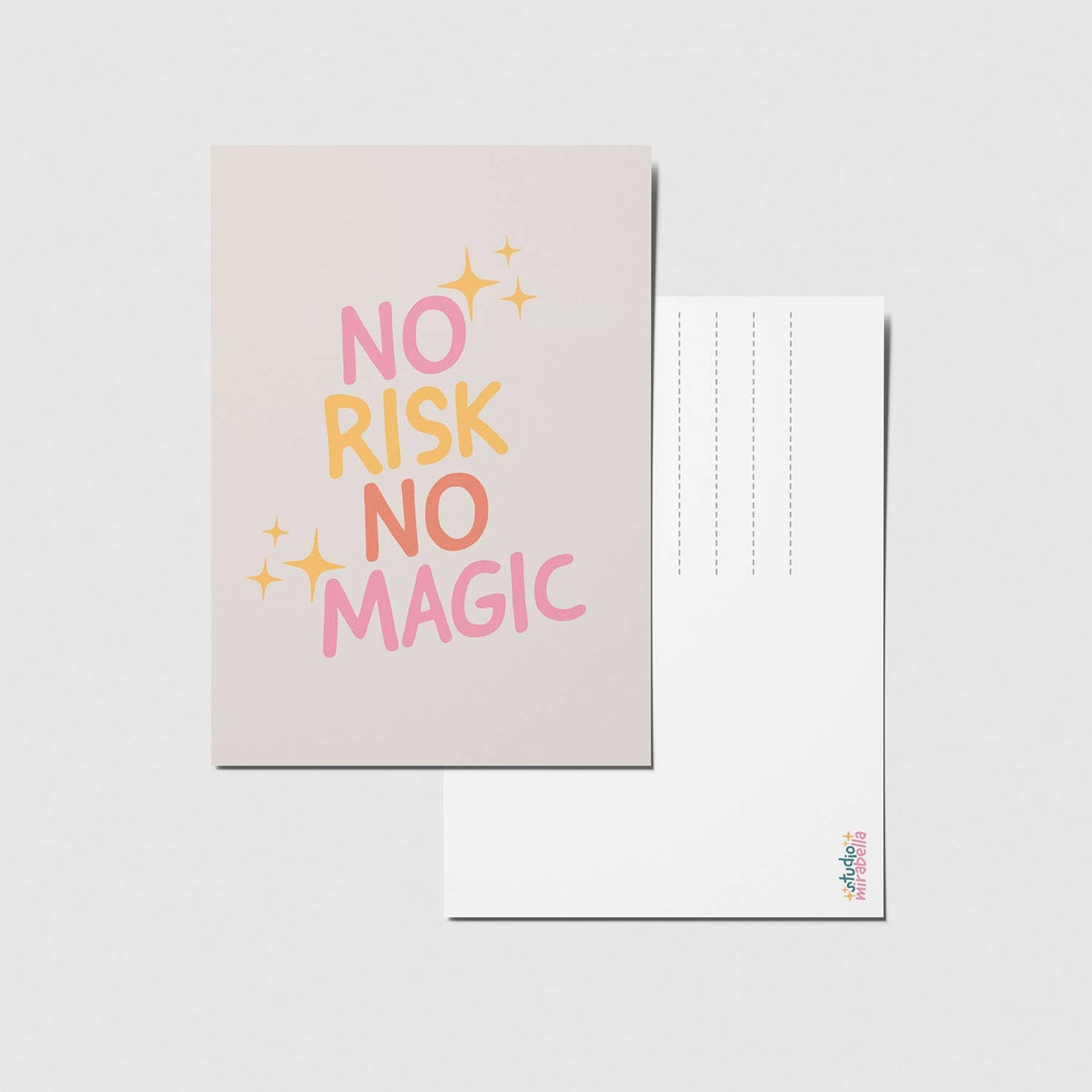 No risk no magic - A6 Postkarte 
