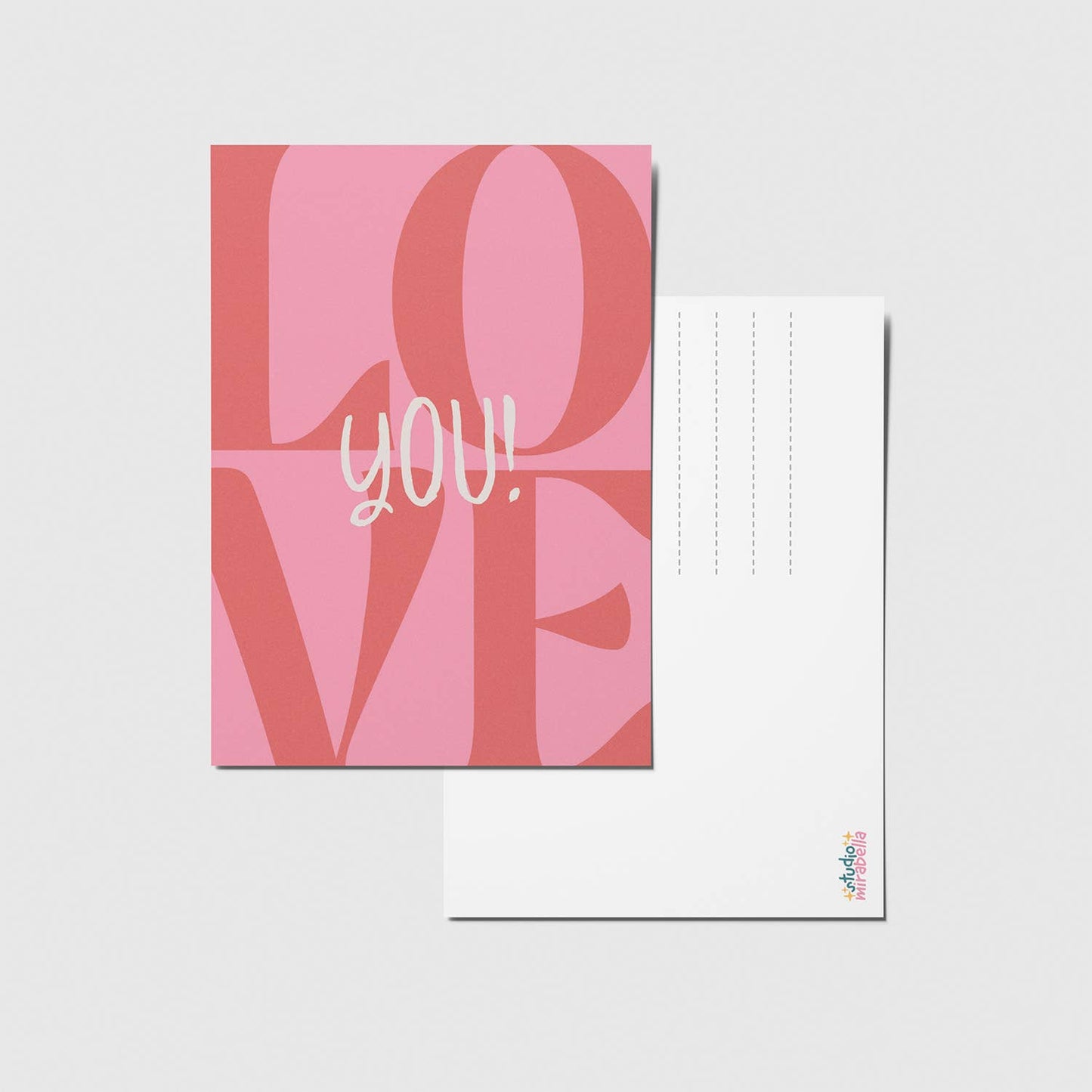 Love you - A6 Postkarte