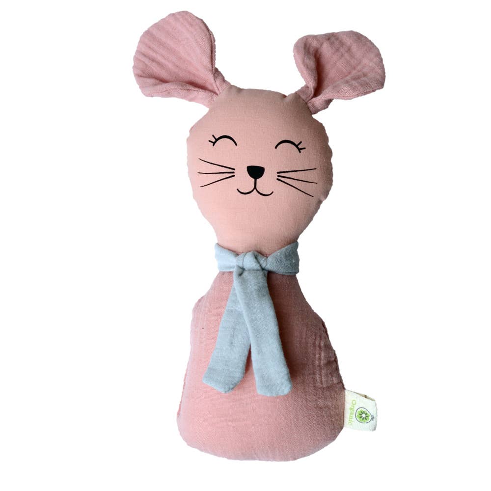 RATONCITO BIO Rasselpuppe aus Bio-Baumwolle für Babys
