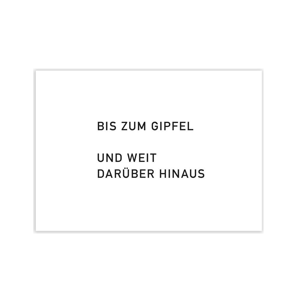 Postkarte Bis zum Gipfel