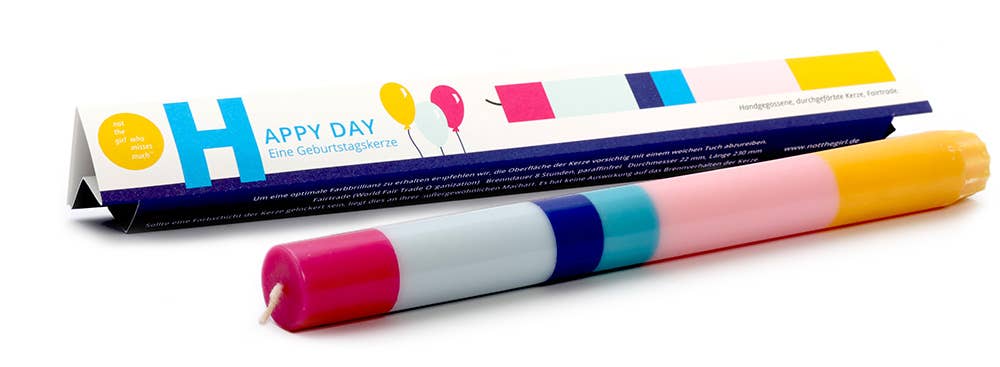 Grusskerze Happy Day