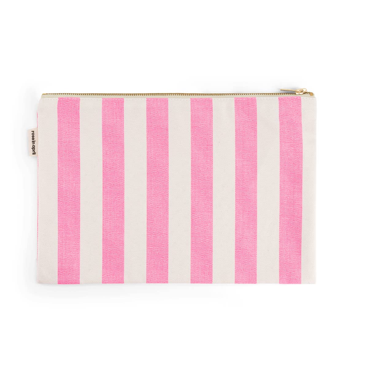 LILI Flache Tasche mit Streifen in Neonpink