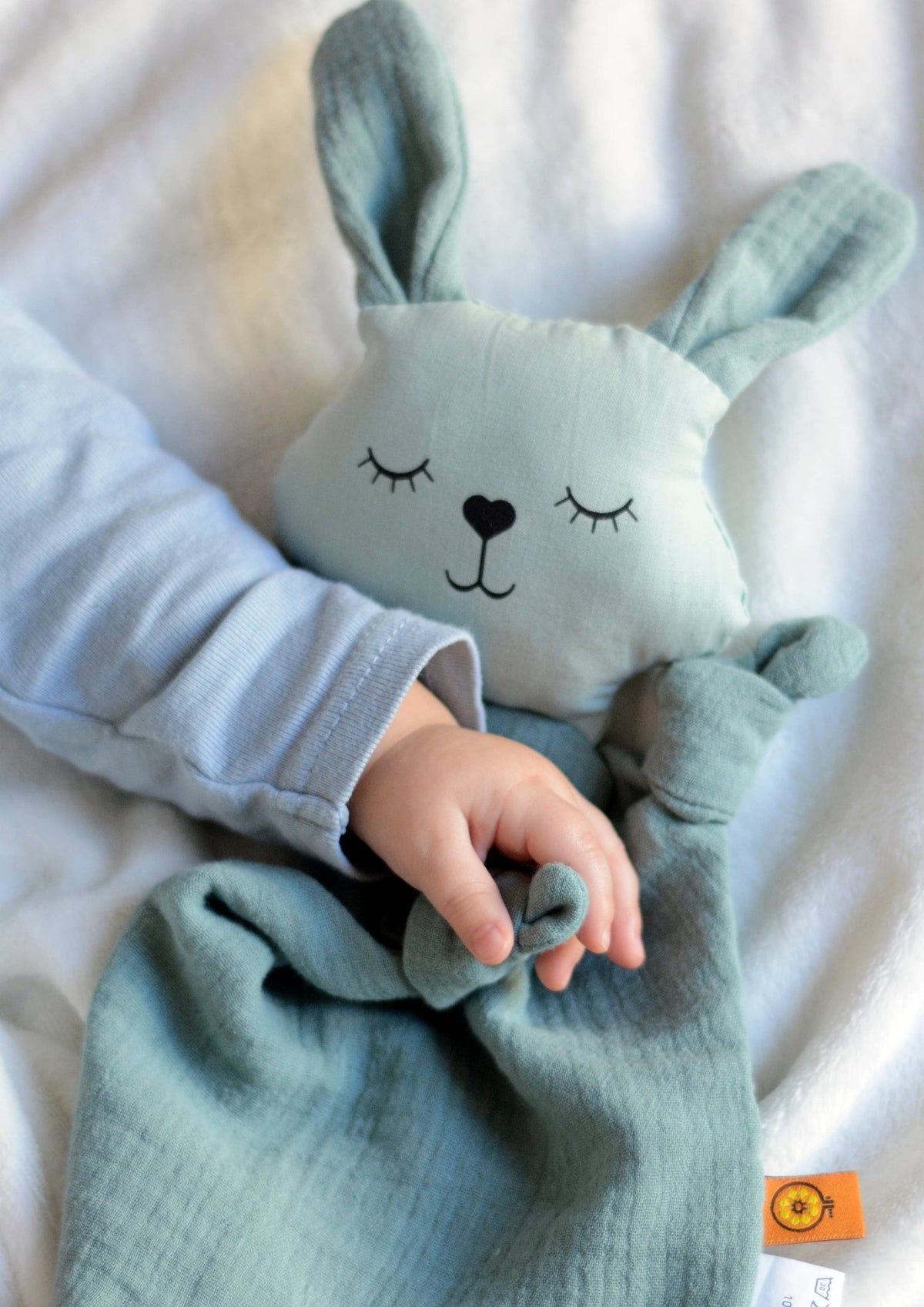 Bio Kuscheltier Hase für Babys aus Baumwolle