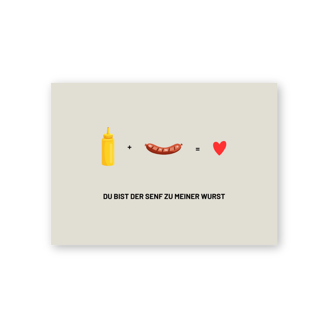 Postkarte - Senf zu meiner Wurst
