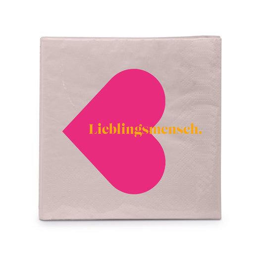 Lieblingsmensch pink Napkin 25x25