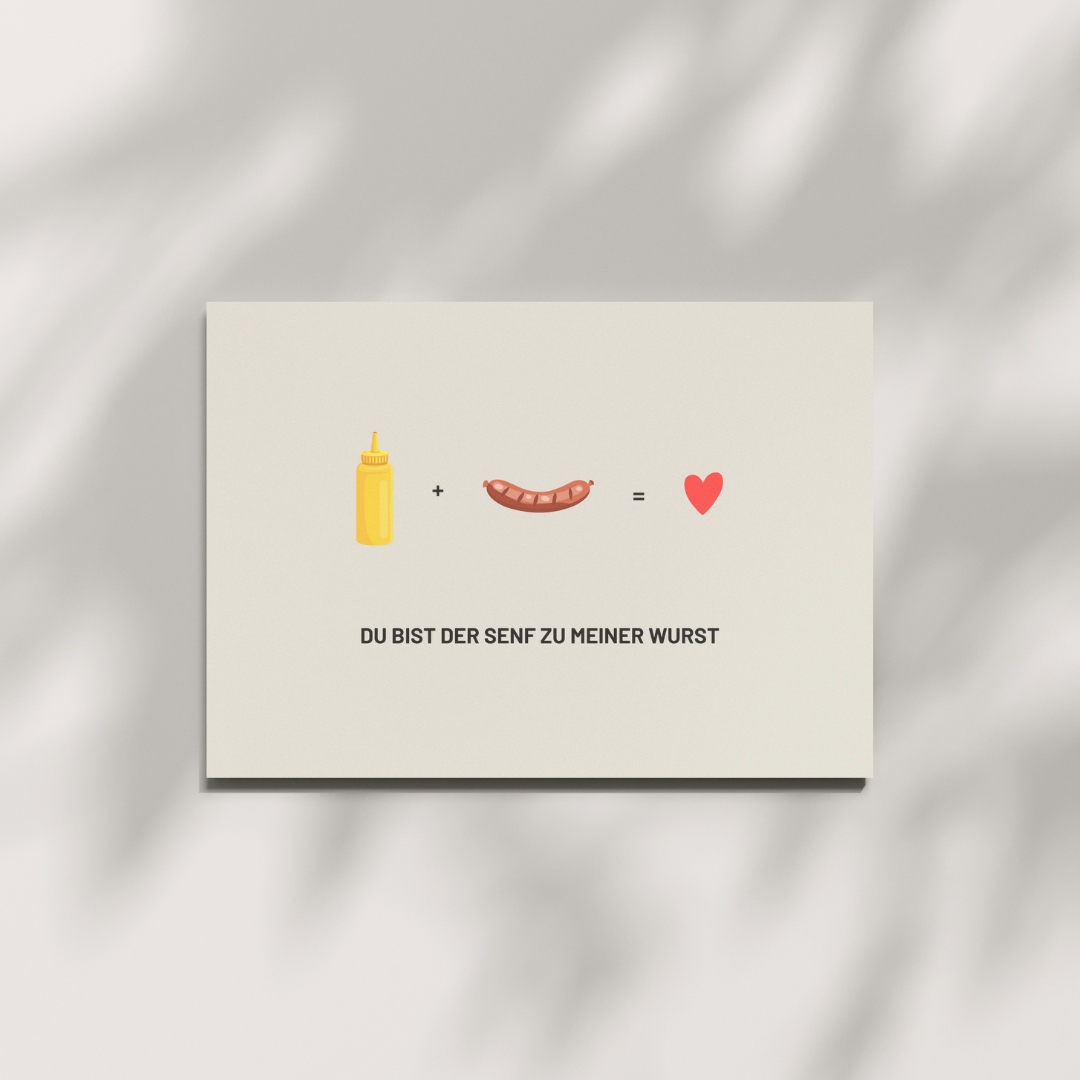Postkarte - Senf zu meiner Wurst