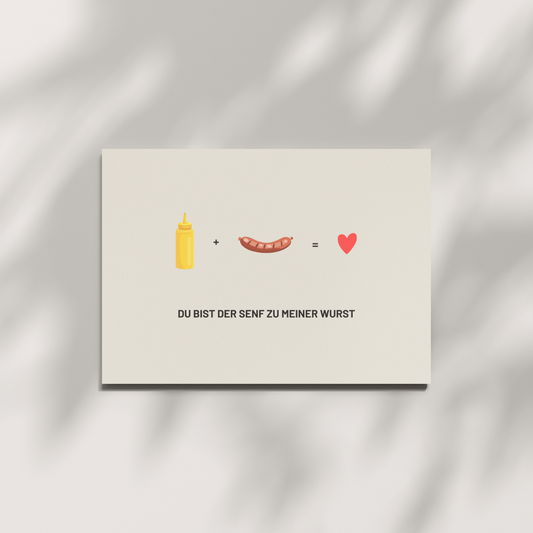 Postkarte - Senf zu meiner Wurst