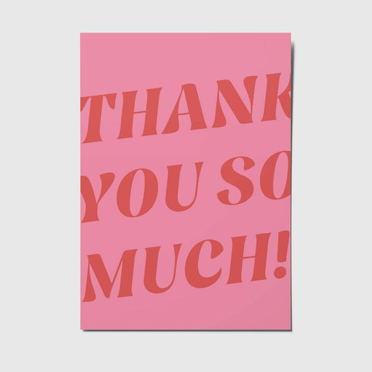 Thank you so much - A6 Postkarte 