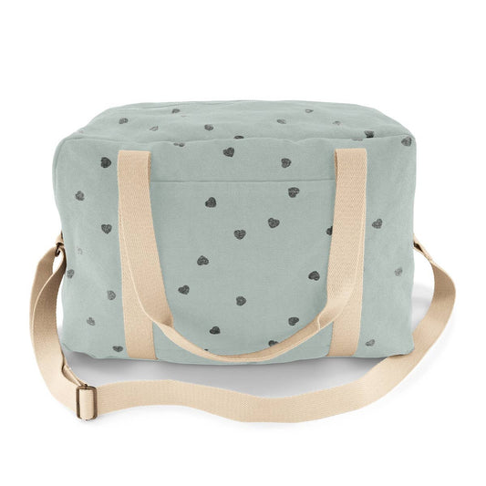 Raphael Wickeltasche und Weekender Blue Spray mit Herzmotiv