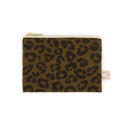 Marie Geldbörse mit Leopardenmuster in Olive