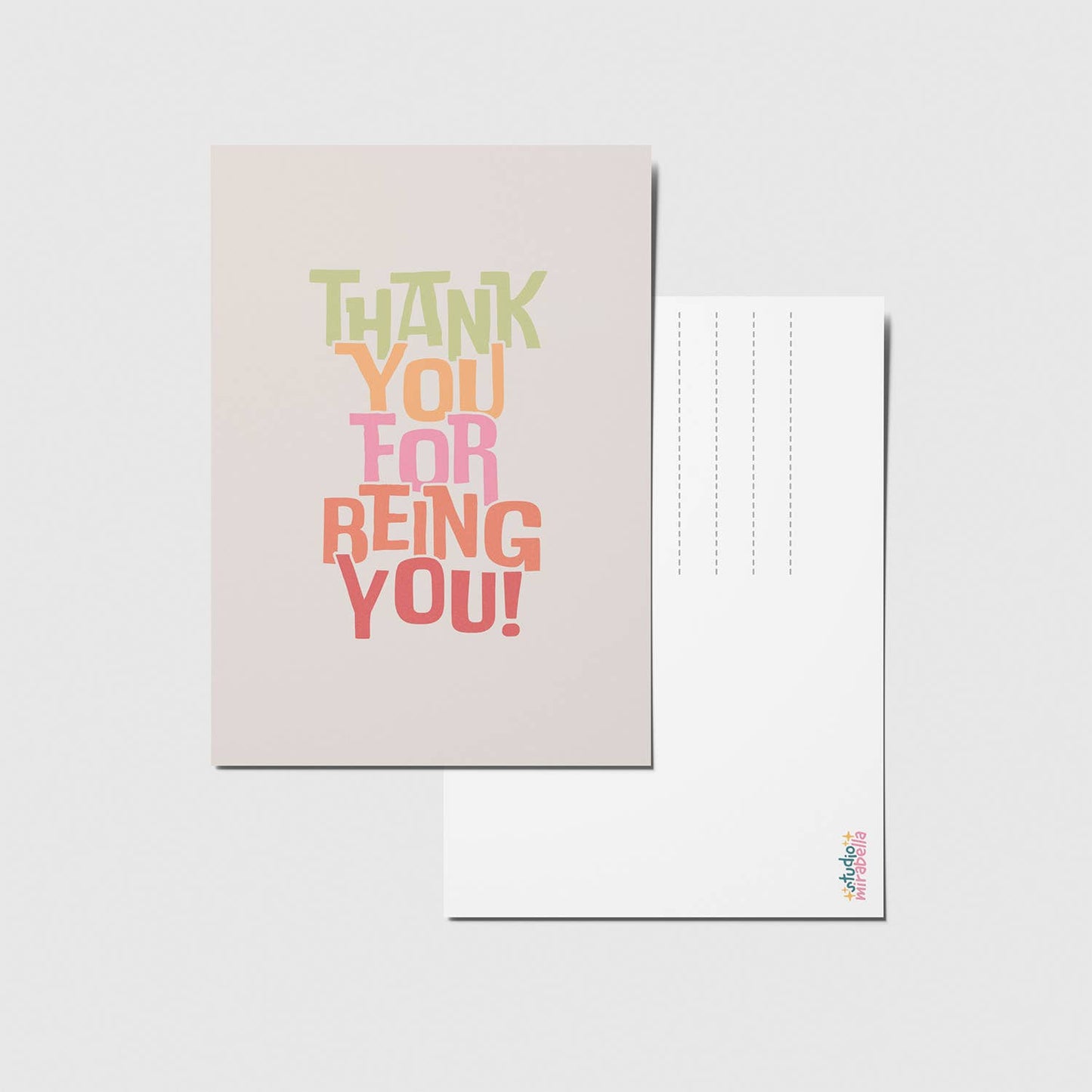 Thank you for being you - A6 Postkarte 