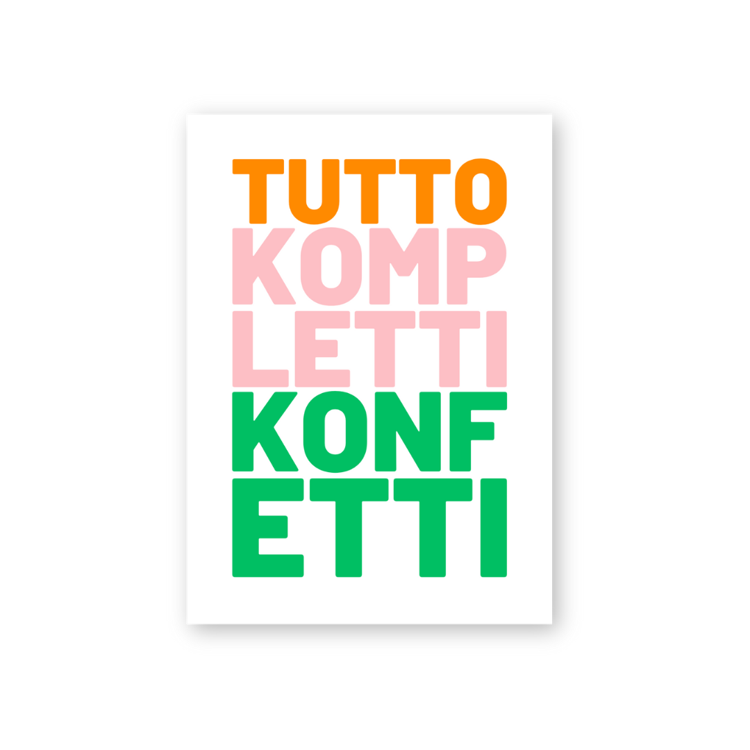 Postkarte - TUTTO KOMPLETTI KONFETTI