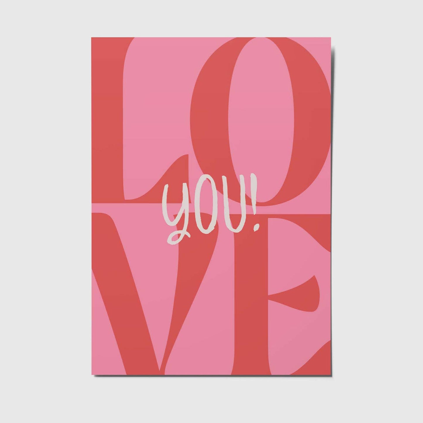 Love you - A6 Postkarte