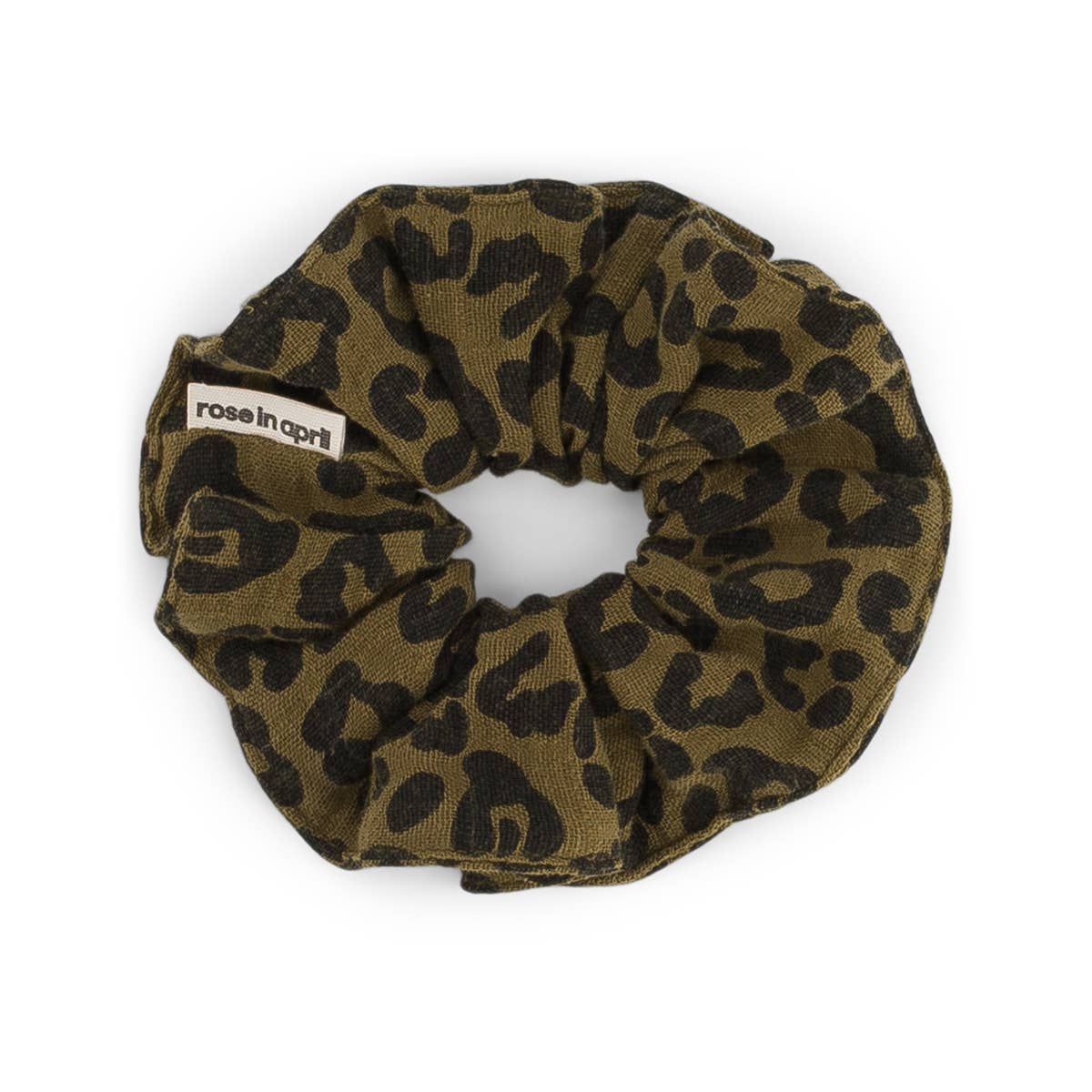 Scrunchie Graou im Leopardenmuster Olive