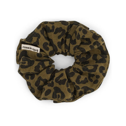 Scrunchie Graou im Leopardenmuster Olive