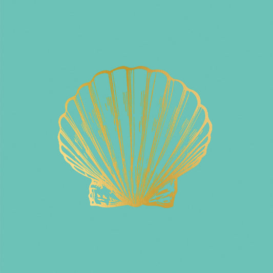 Golden Shell Aqua Napkin 33X33