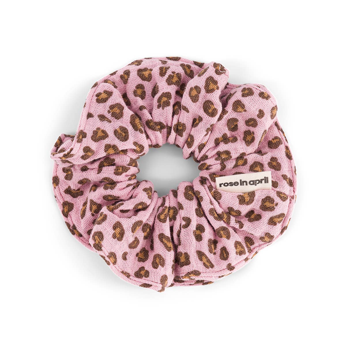 Mini Scrunchie mit Leopardenmuster in Candy Pink