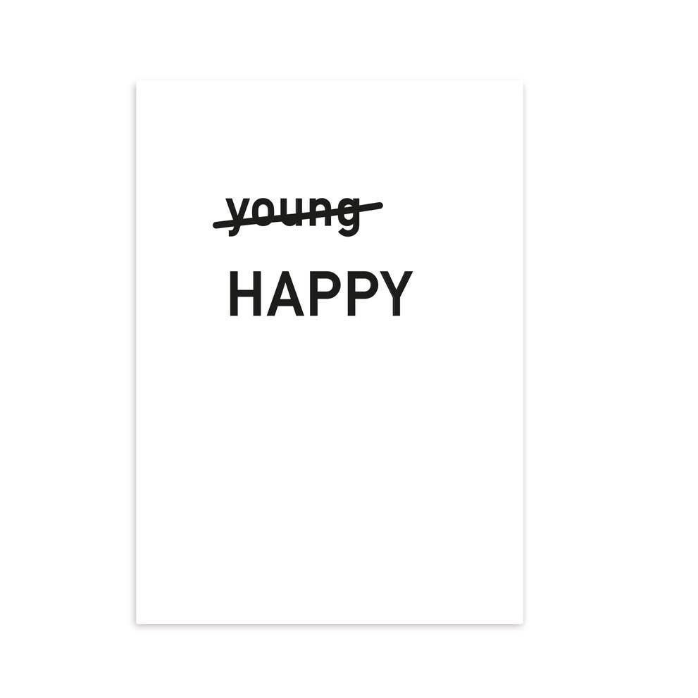 Postkarte young happy