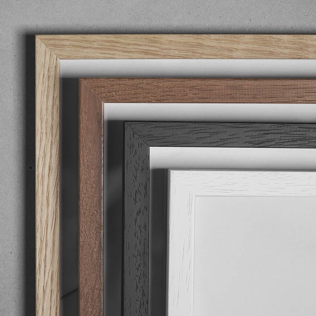 Holzrahmen Schwarz mit echtem Glas